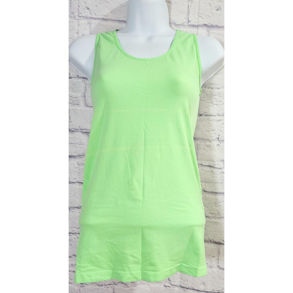 Love Charm Lime Green Round Neck Tank Top One Size Lightweight Soft Stretchy